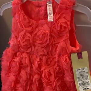 Cherokee baby girl pink rosette dress